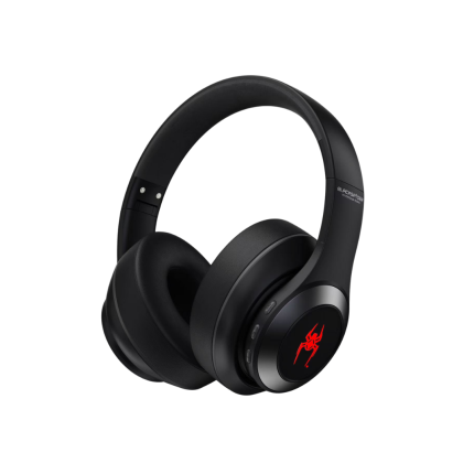 Blackspider BSH10B Black Bluetooth Headphones With RGB Lighting