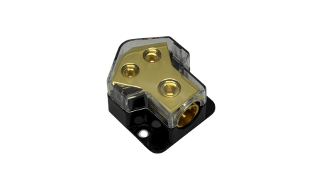 BlackSpider 1-In 2-Out Gold-Plated Distribution Block