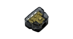 BlackSpider 1-In 3-Out Gold-Plated Car Audio Power Distribution Block